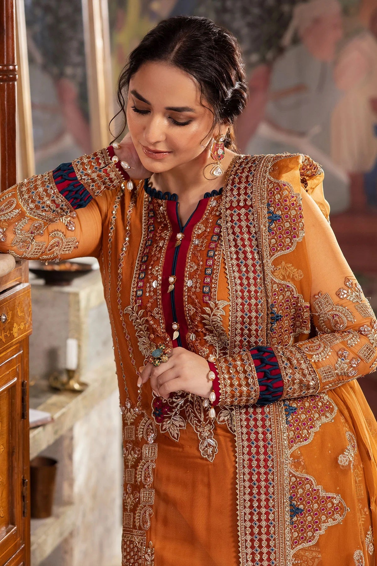 Elegant Embroidered Chiffon & Silk Unstitched Formal Ensemble - Azfar