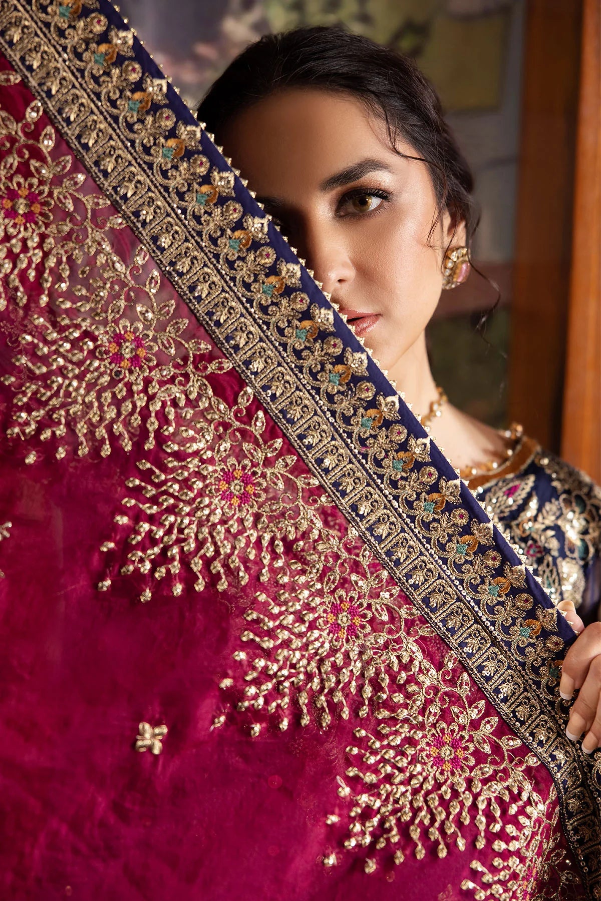 Elegant Embroidered Chiffon & Silk Unstitched Formal Ensemble - Jugni