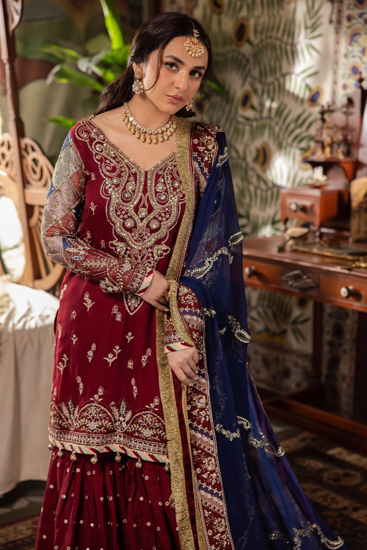 Elegant Embroidered Chiffon & Silk Unstitched Formal Ensemble - Shehrbano