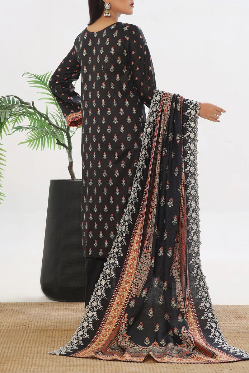 ANMOL Cottle Printed Embroidered Unstitched 3pcs Suit With Embroidered Dupatta - 572