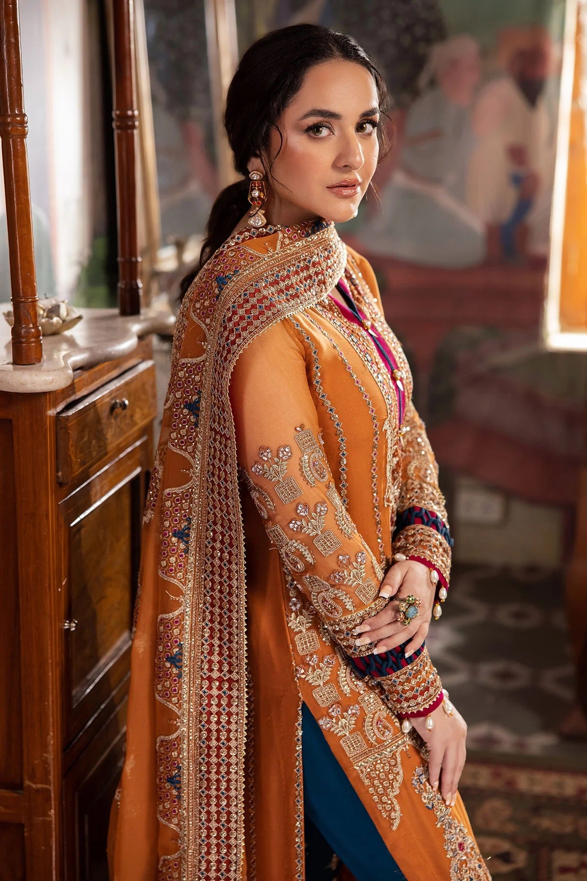 Elegant Embroidered Chiffon & Silk Unstitched Formal Ensemble - Azfar