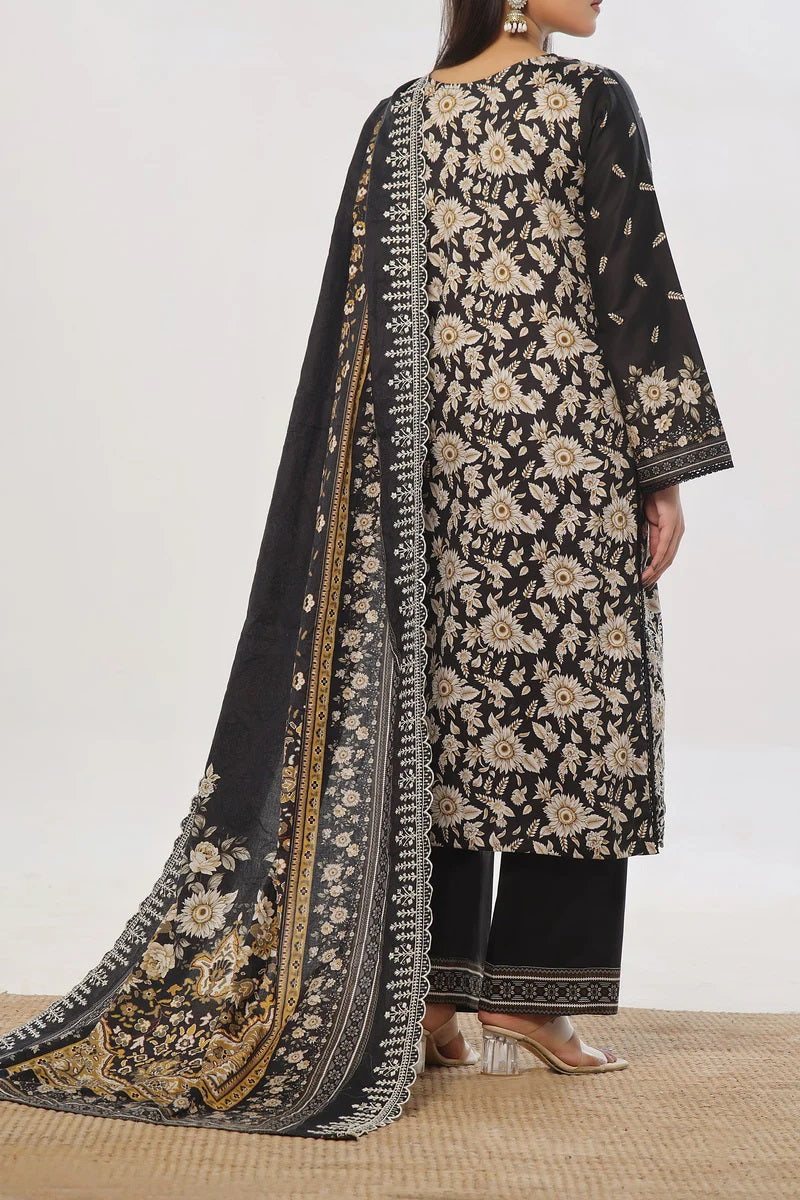 ANMOL Cottle Printed Embroidered Unstitched 3pcs Suit With Embroidered Dupatta - 576