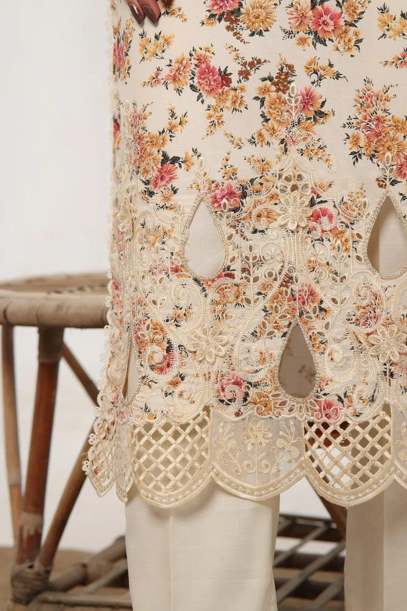 ANMOL Cottle Printed Embroidered Unstitched 3pcs Suit With Embroidered Dupatta - 573