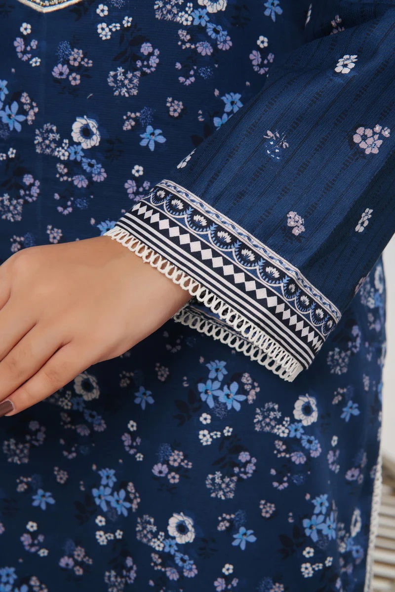 ANMOL Cottle Printed Embroidered Unstitched 3pcs Suit With Embroidered Dupatta - 574