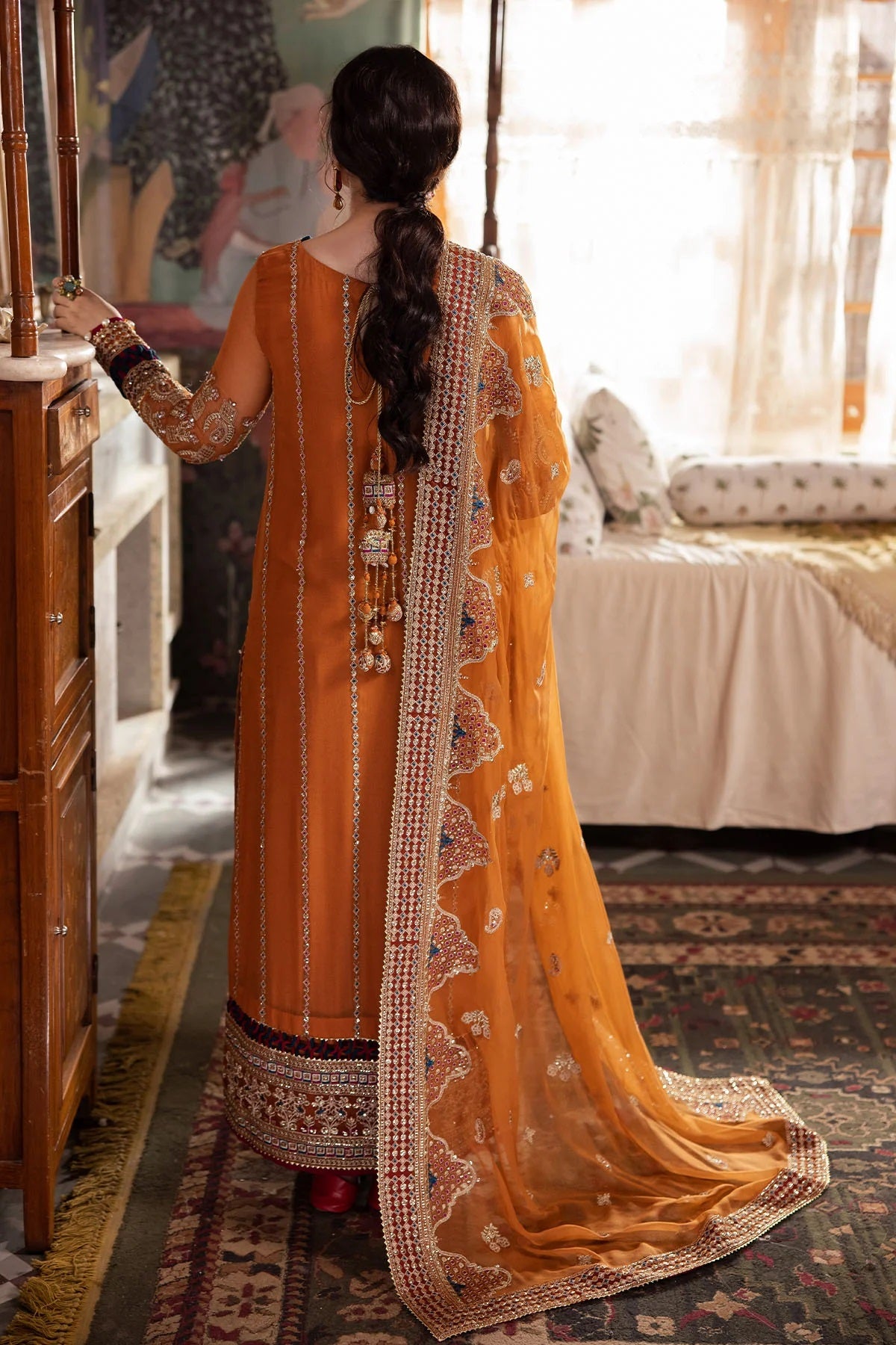 Elegant Embroidered Chiffon & Silk Unstitched Formal Ensemble - Azfar