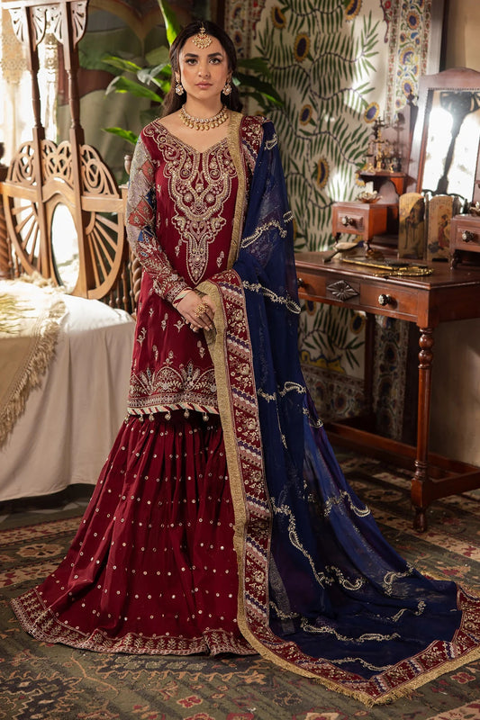 Elegant Embroidered Chiffon & Silk Unstitched Formal Ensemble - Shehrbano