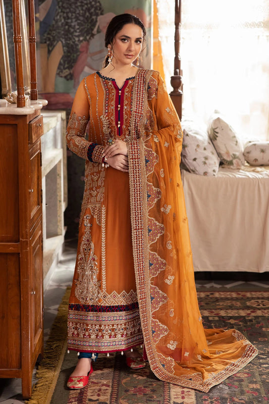 Elegant Embroidered Chiffon & Silk Unstitched Formal Ensemble - Azfar