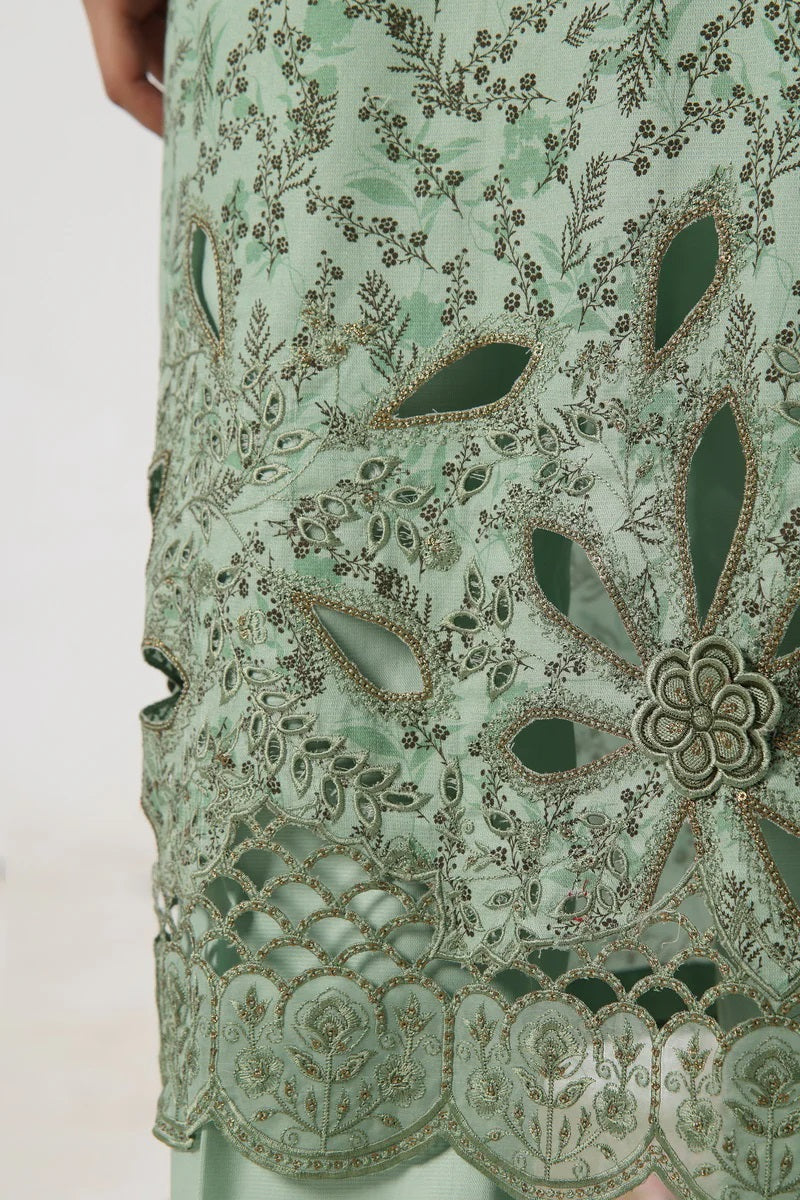 ANMOL Cottle Printed Embroidered Unstitched 3pcs Suit With Embroidered Dupatta - 577
